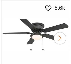 Hugger 52 in. LED Indoor Black Ceiling Fan with Light Kit