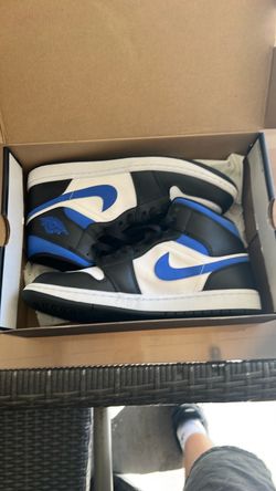 Air Jordan 1 Mid Black Royal Blue White