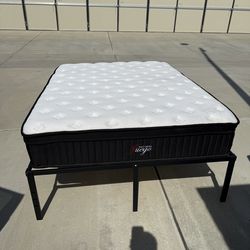 Queen mattress with bed frame