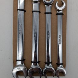 Snap-On 6-point SAE Open-end/ Flare Nut Wrench (4 Piece Set)