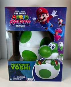 Hatchin Yoshi Interactive Toy Nintendo Yoshi Egg Super Mario Galaxy Movie NEW