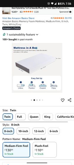 twin size mattress in a box