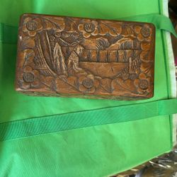 Hand Carved Japanese Jewelry Box