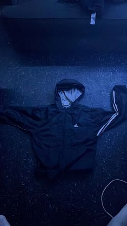Black Adidas windbreaker