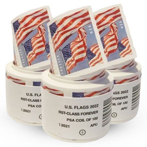 10 rolls: 2022 Eternal Banner First-Class Postage Stamp Miniature Sheet (1,000 pieces)