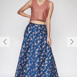 Size M/L Indian Skirt And Top Outfit Ethnic Desi Festive Lehenga 