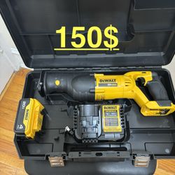 Dewalt Reciprocating Saw 20v, Battery 4ah, Charger and case