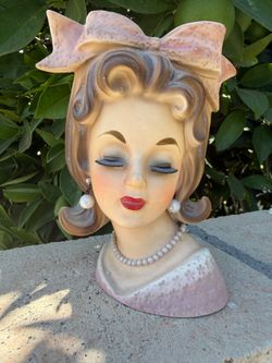 Vintage Enesco Head Vase large