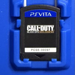 Preowned Call of Duty Black Ops Declassified PS VITA Official Sony product. In good working condition. Not the original case but still in a PS VITA  c