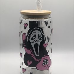 Scream Glass Cup Ghost Face Cup Scary Cups New In Box Horror Cups Halloween