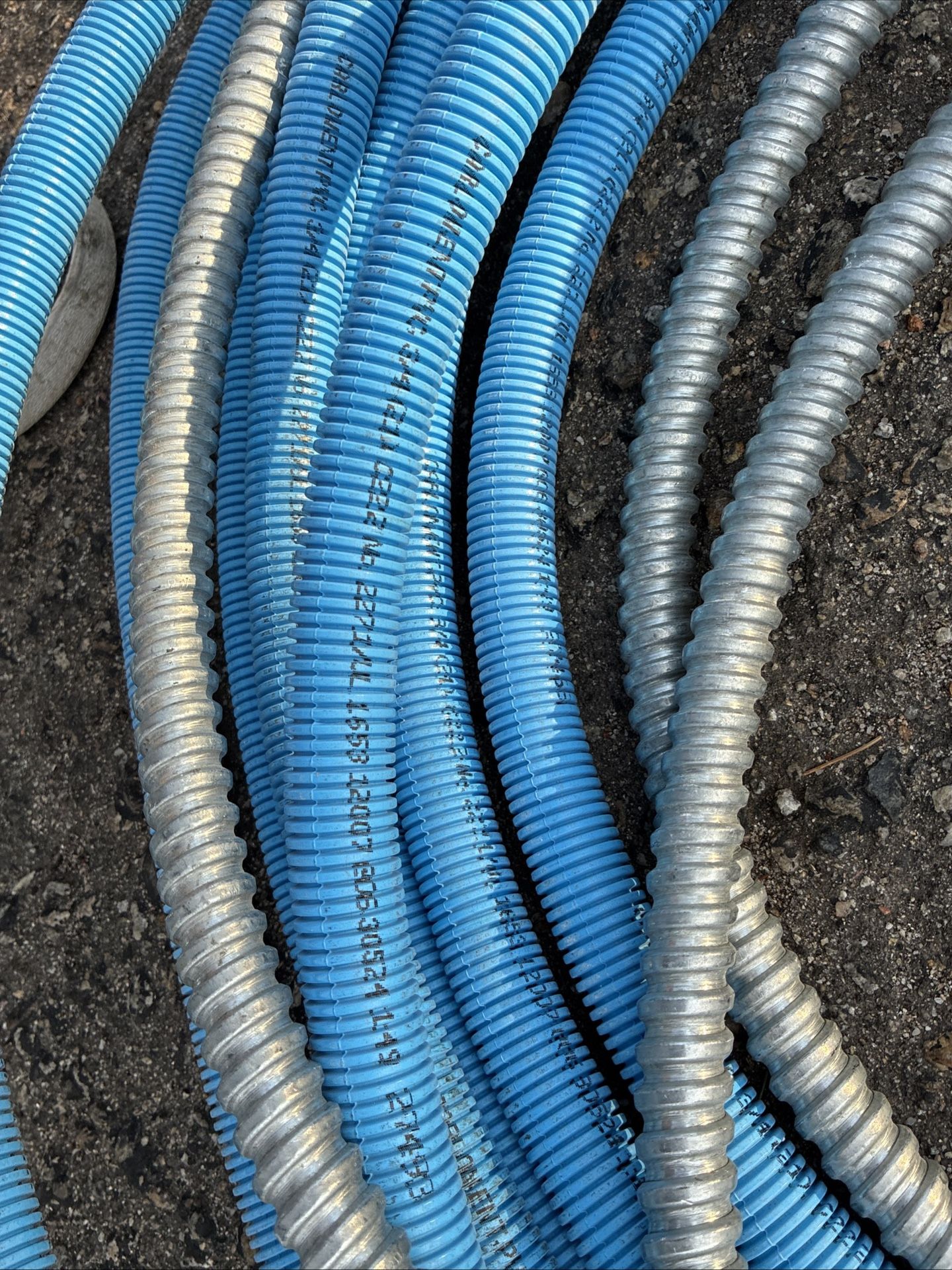 3/4” Electrical Conduit Blue 1/2” Metal Conduit