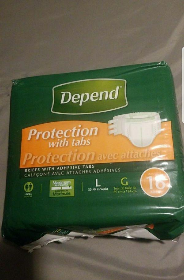 Depend adult diapers large for Sale in Adelanto, CA OfferUp