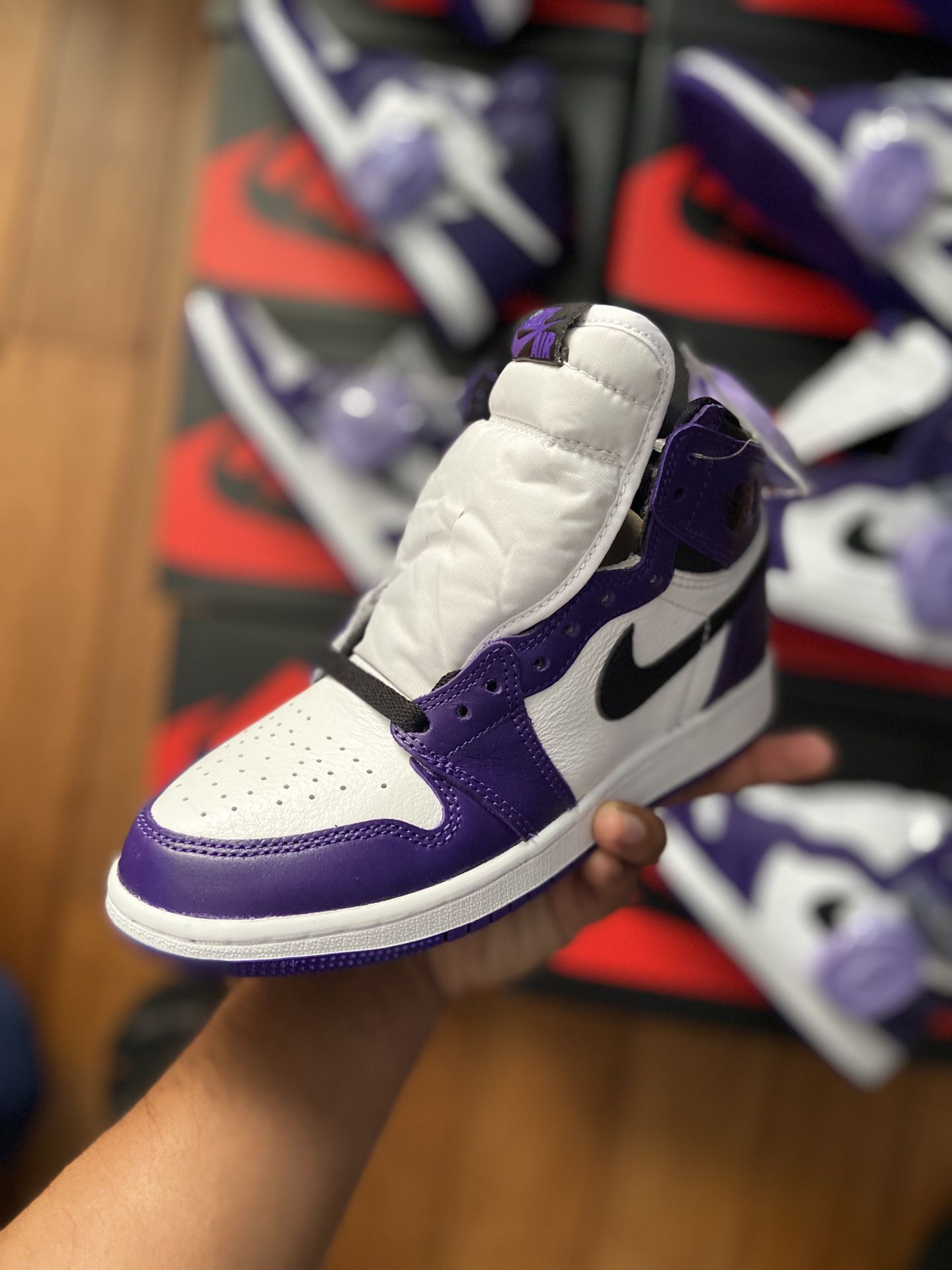 Jordan 1 Court Purple GS size 4.5y and 7y
