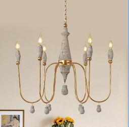 Brand New 28.5”French Country Chandelier, 6-Light 