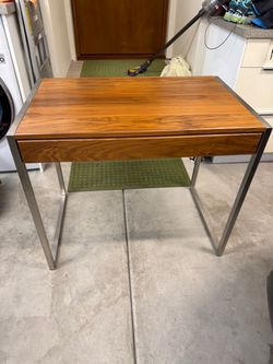 Walnut & Steel Desk by Room & Board