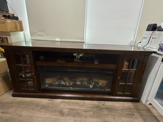 TV Stand with Electric Fireplace Insert