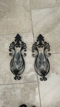 Metal candle sconces