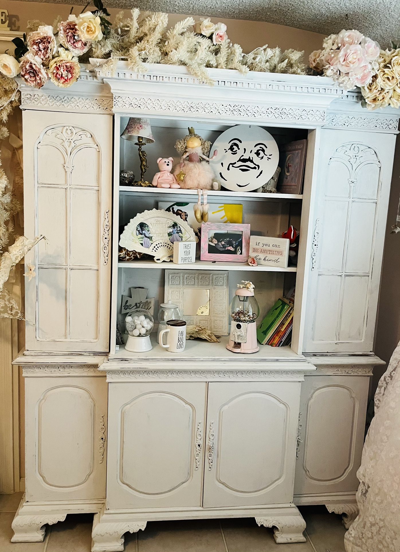 Shabby Antique Hutch