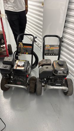 Two pressure washers