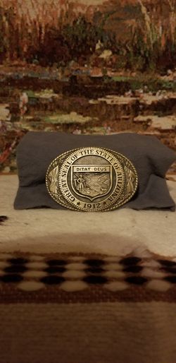 Brass belt buckle/State series