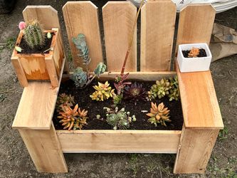 Garden bench planter