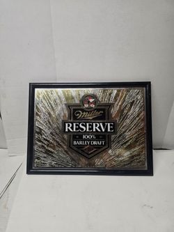 Vintage  Miller reserve  100% barley  draft  beer