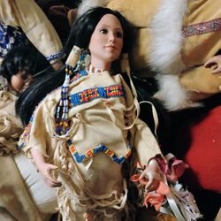 Native American Porcelain Doll