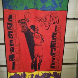 Vintage Space Jam 1996 Michael Jordan Throw Blanket
