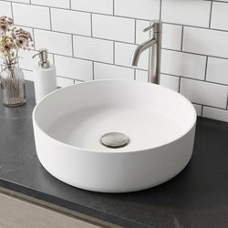 Round Vessel Bathroom Sink