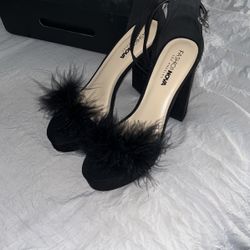 Fashionnova Black Suede Heels