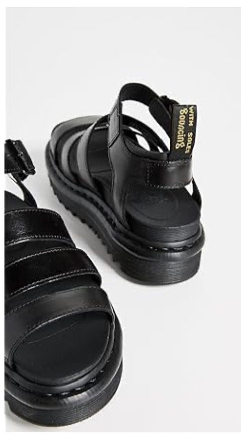 Dr. Martens Women's Blaire Fisherman Sandal, Black Brando Leather, 9M