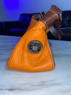 Dooney & Bourke Orange Pebble Grain Leather Shoulder Bag