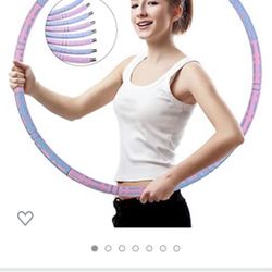 Exercise Hoop for Adults,Weighted hoops for exercise,8 Section Detachable and Size Adjustable Design,Burning Fat, Fitness,Weight Loss