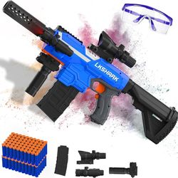 Toy Foam Blaster with Scope, Electric, Automatic with 120 Foam Darts, IR, Flashlight, Goggles, Air Pocket Tech, Outdoor Shooting Game for Kids 8-12