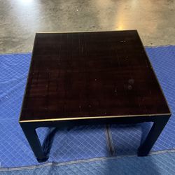 Coffee Table - Wood With Gold Trim