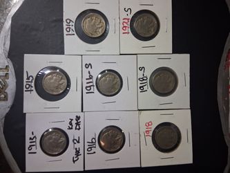 Buffalo Nickels all in good shape  ,date is shown