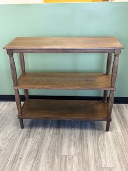 Wood Writing Desk with Drawers + 3 Tier Bookshelf