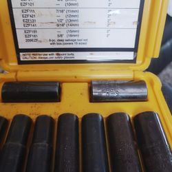 Blue-Point 9-piece  Drive Deep Salvage Tool Set (209EZF) MADE IN USA. 