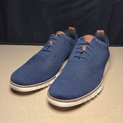 Cole Haan Stitchlite Wingtip Oxford Mens Size 10.5 M Shoes Blue White Dress Sneakers