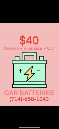 Car battery $40 with warranty