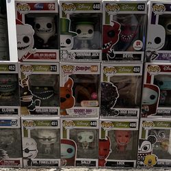 nightmare before christmas and other funko pops 