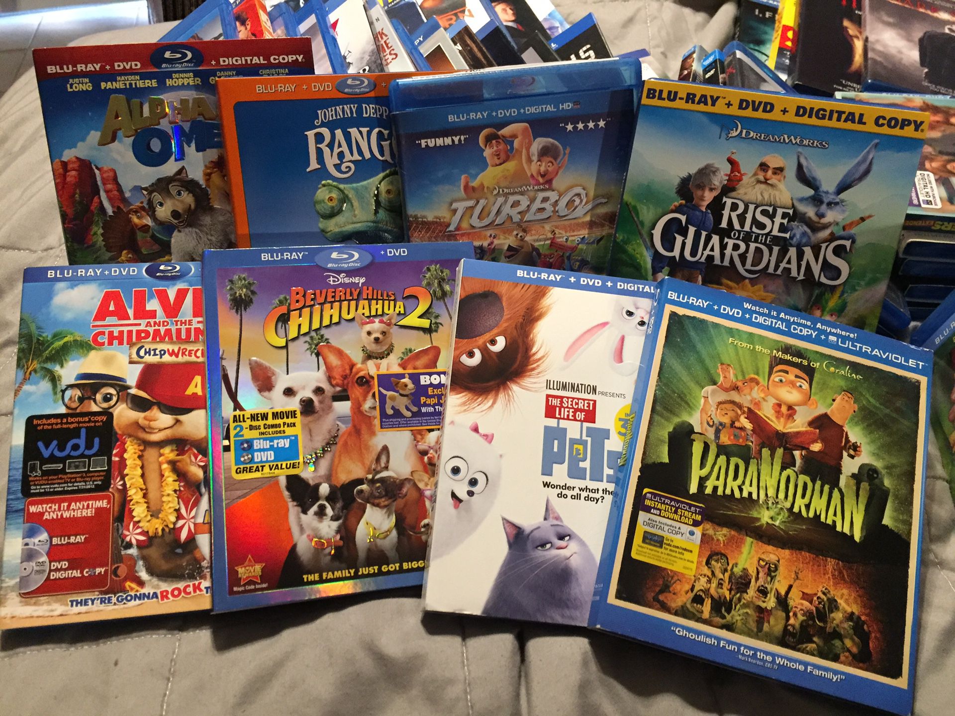 8 Blu-Ray + DVD Kids movies