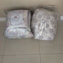 2 Set Comforter, One King Size, And One Full Size 5 Pcs Set In A Bag, Take All For $35