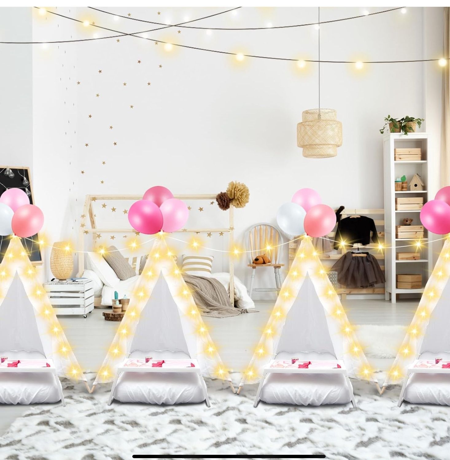 6 Pack Sleepovers Teepee Tent for Kids 2711G