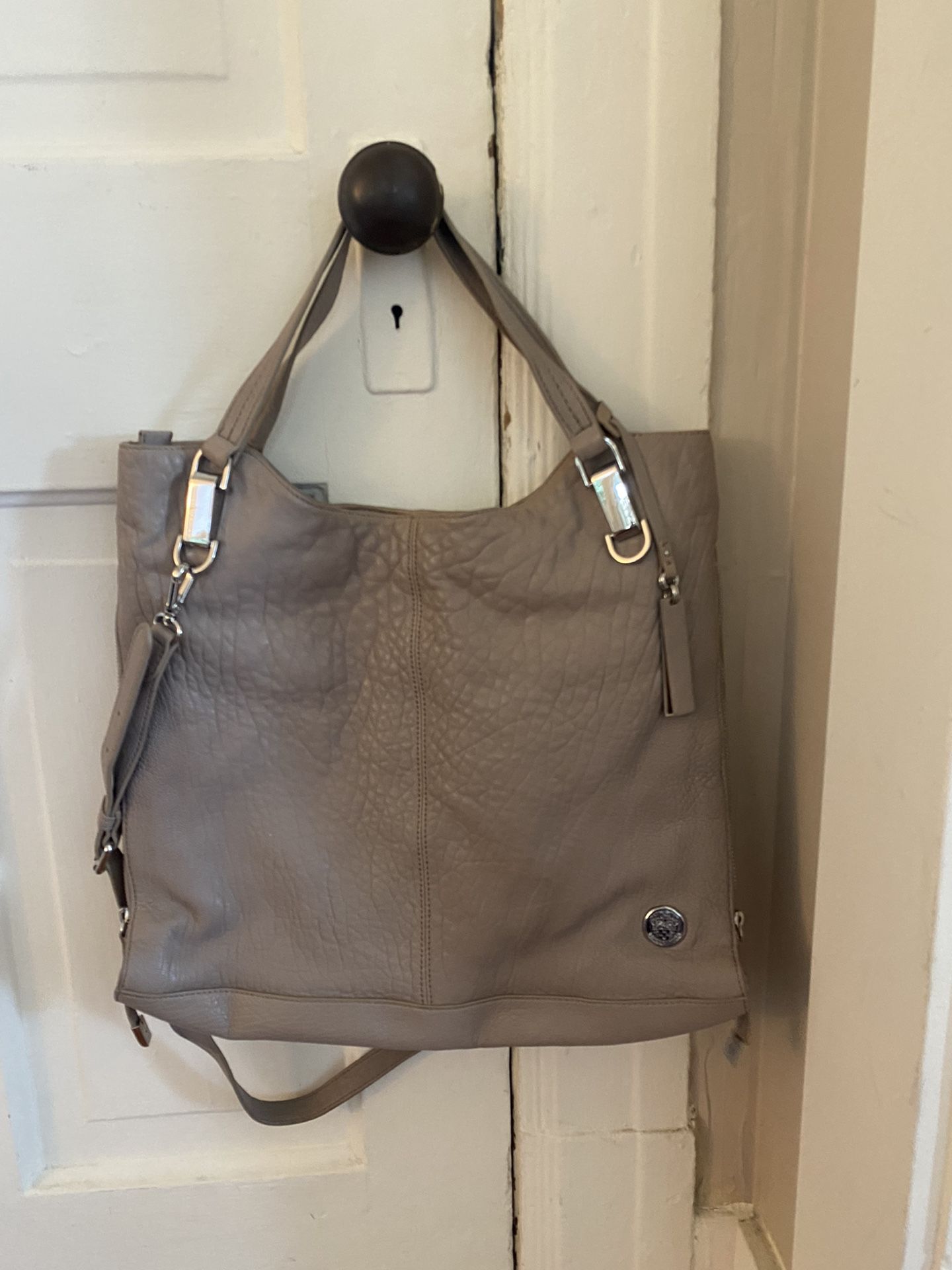 Grey Vince Camuto Leather Bag