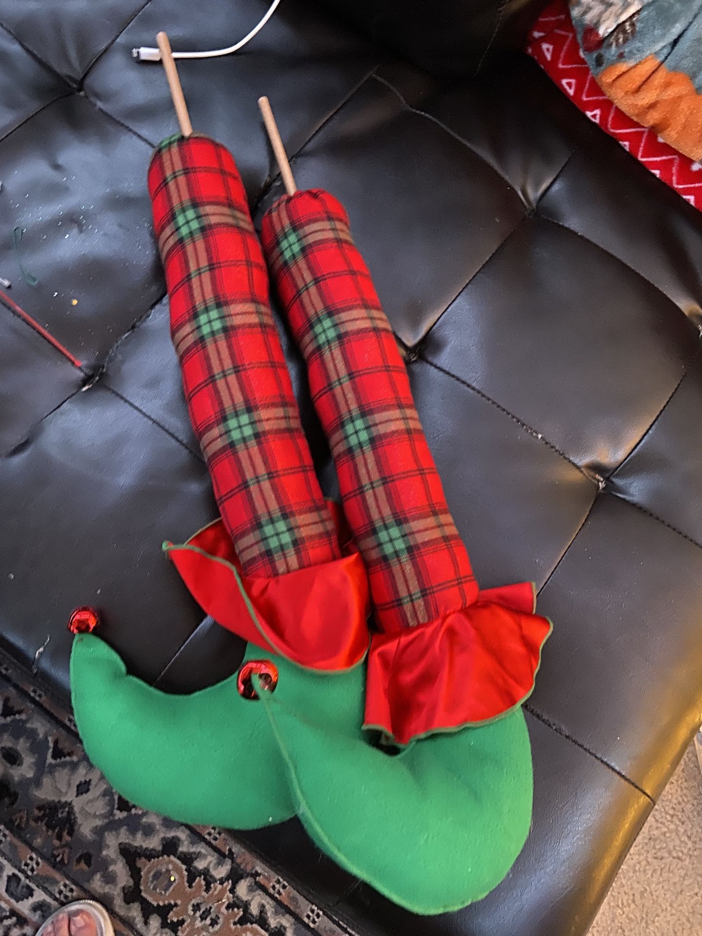 Christmas Tree Elf Legs Decor