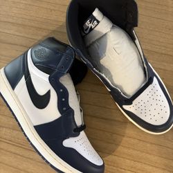 Nike Air Jordan 1 Retro High OG - M Sz 10.5 - Midnight Navy/White - DZ5485 401