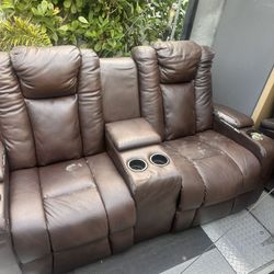 Double Recliner Desktop Couch 