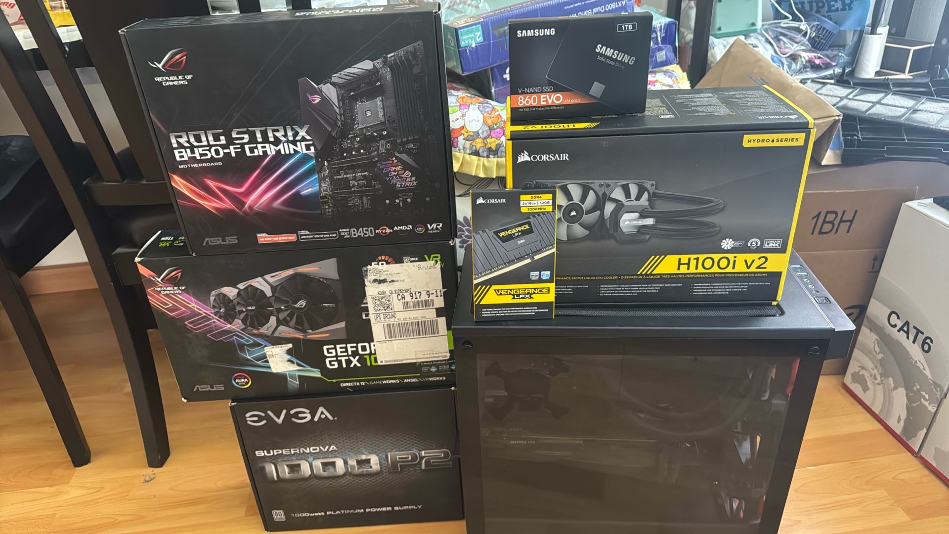 Gaming Desktop PC AMD Ryzen 7 3800X ASUS ROG Strix Nvidia GTX 1080 Ti 32 GB Ram 3 TB HDD