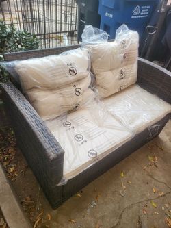 Wicker Style Patio Love Seat